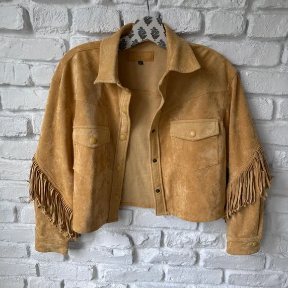 Free People Blank NYC Jacket XS Twist & Shout Shacket EUC - Picture 4 of 7
